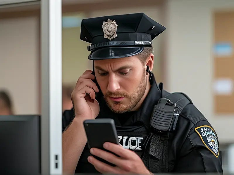 警务人员使用警务通手机卡工作