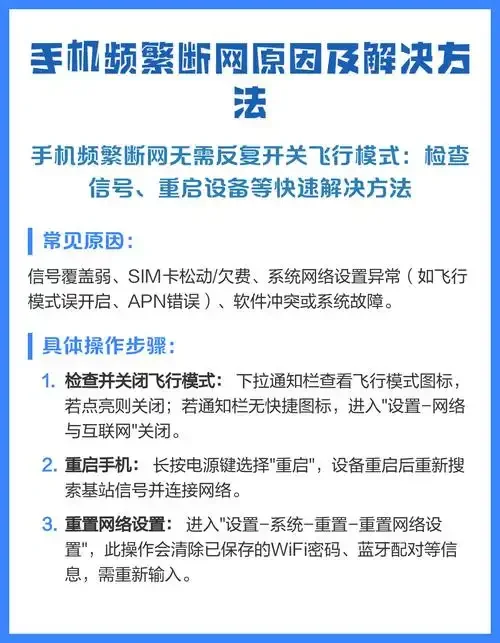 手机断网是手机卡的原因么？解析信号不稳定的常见诱因及解决方案