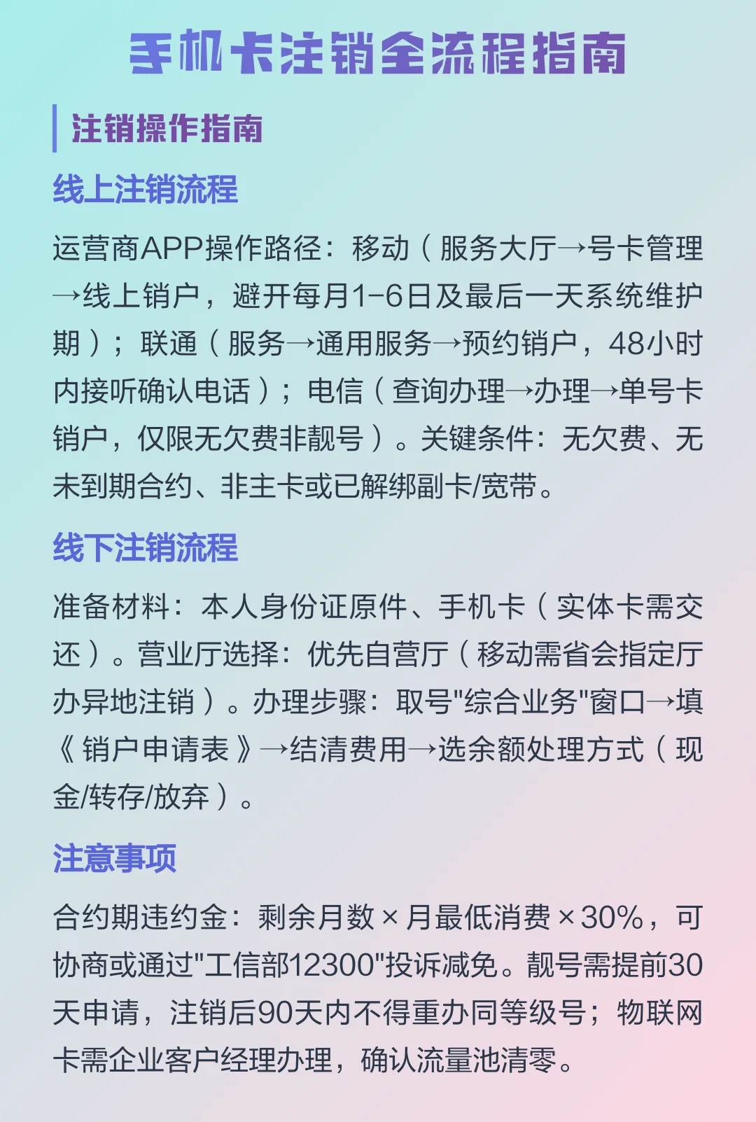 手机卡营业厅销号流程详解：从预约到完成的完整指南与注意事项